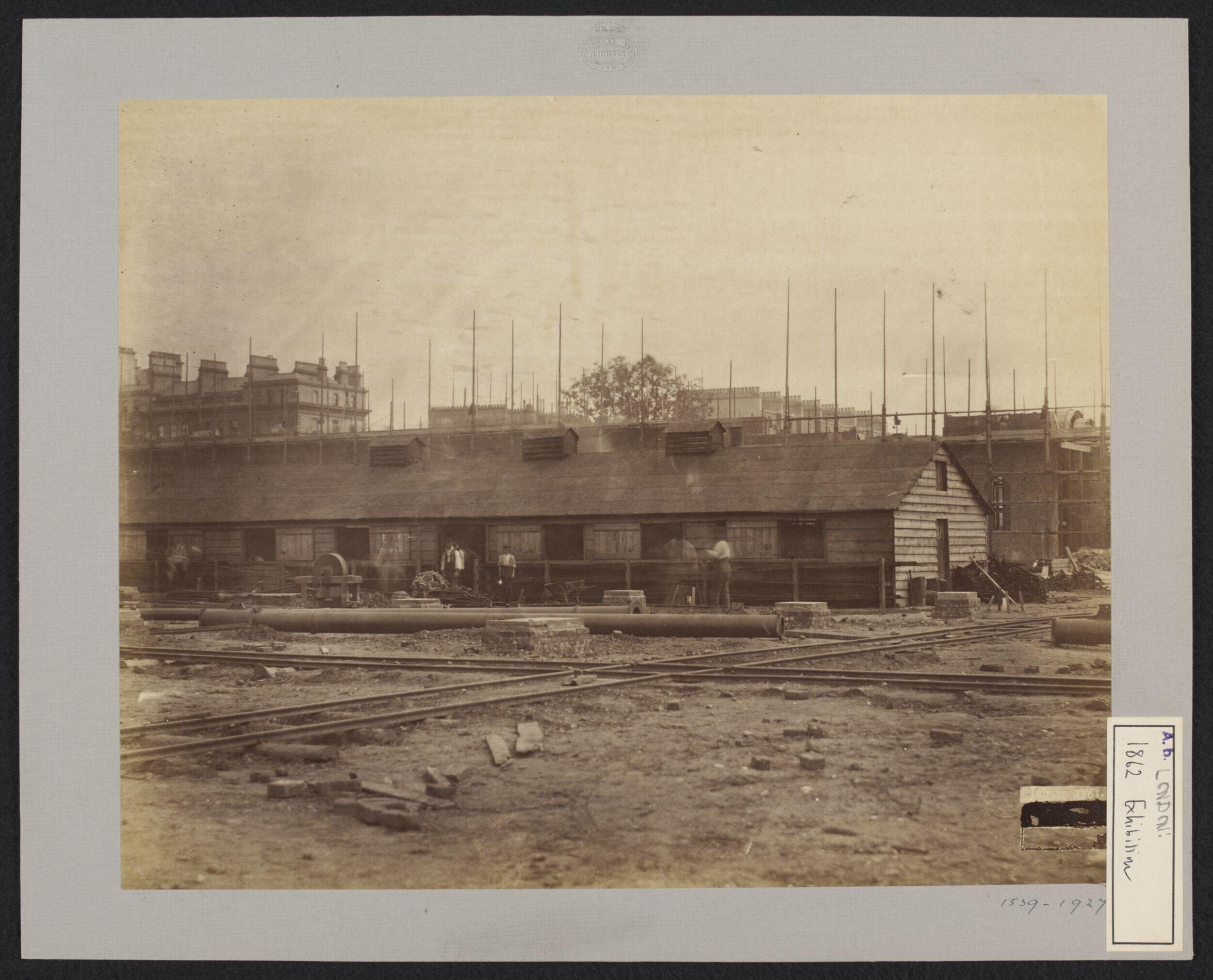 South Kensington, Workers' huts for construction of 1862 International Exhibition buildings [?]