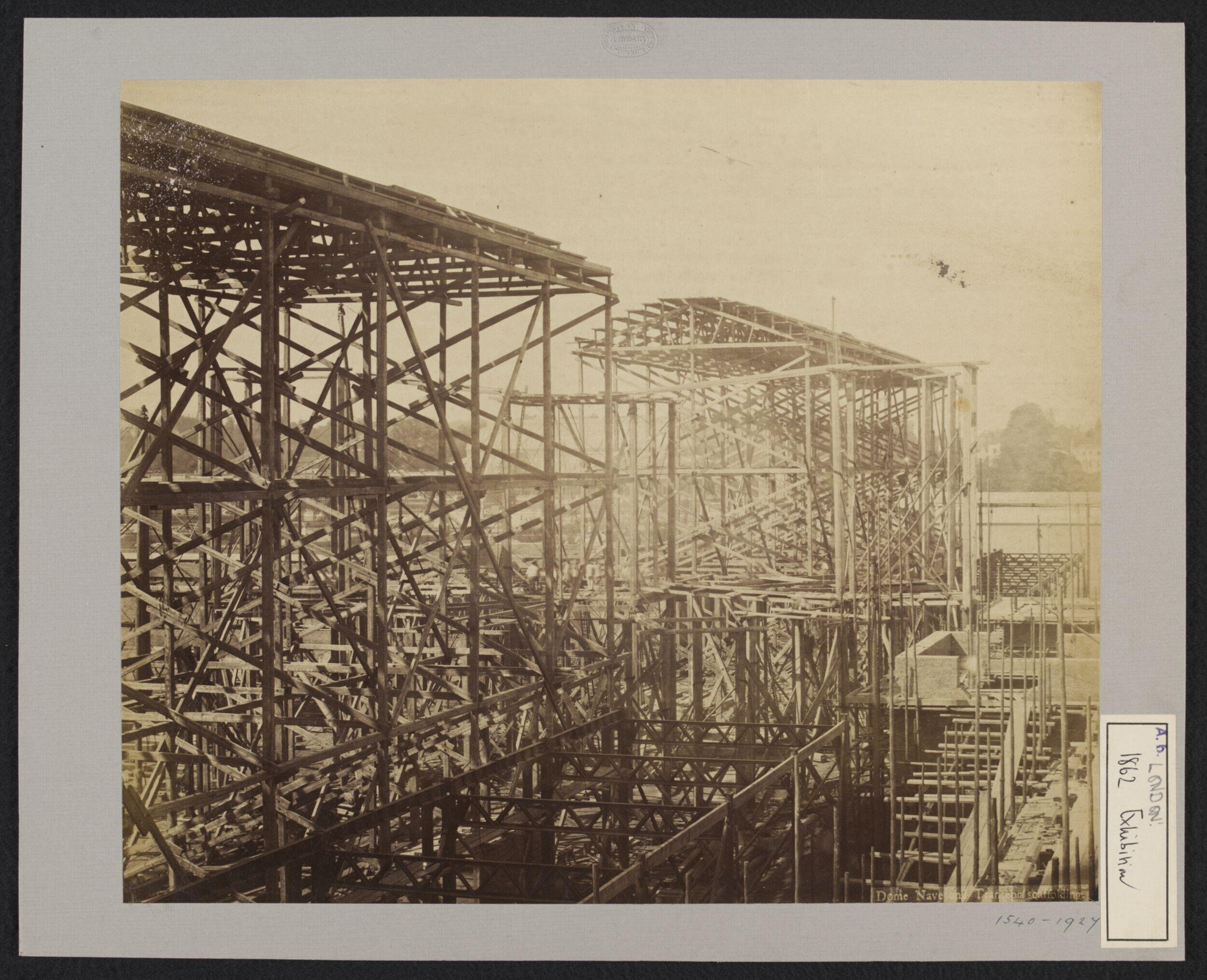 South Kensington, Construction of 1862 International Exhibition buildings, dome, nave and transept
