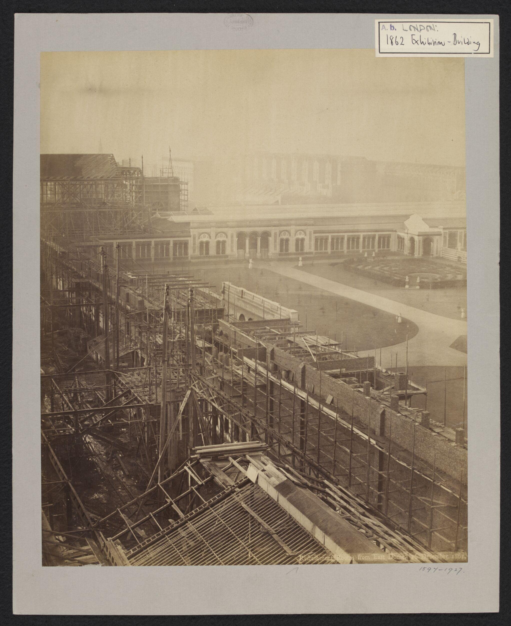 Construction of 1862 International Exhibition buildings