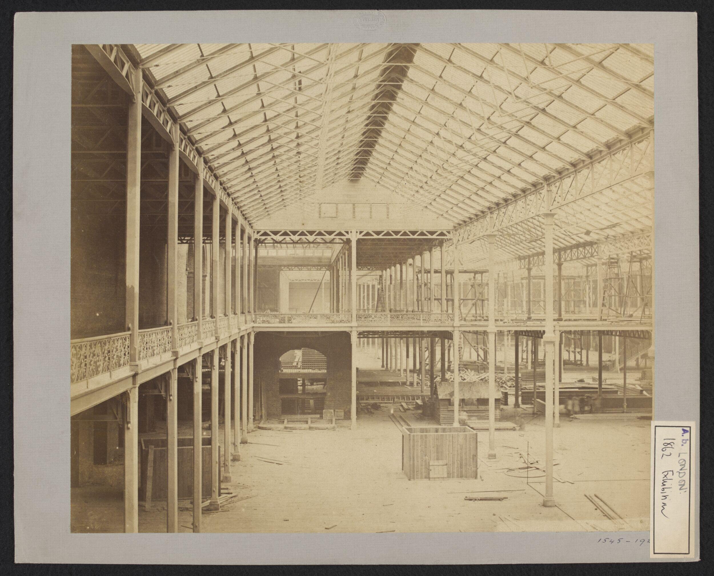 South Kensington, Construction of the South court building, 1862 International Exhibition