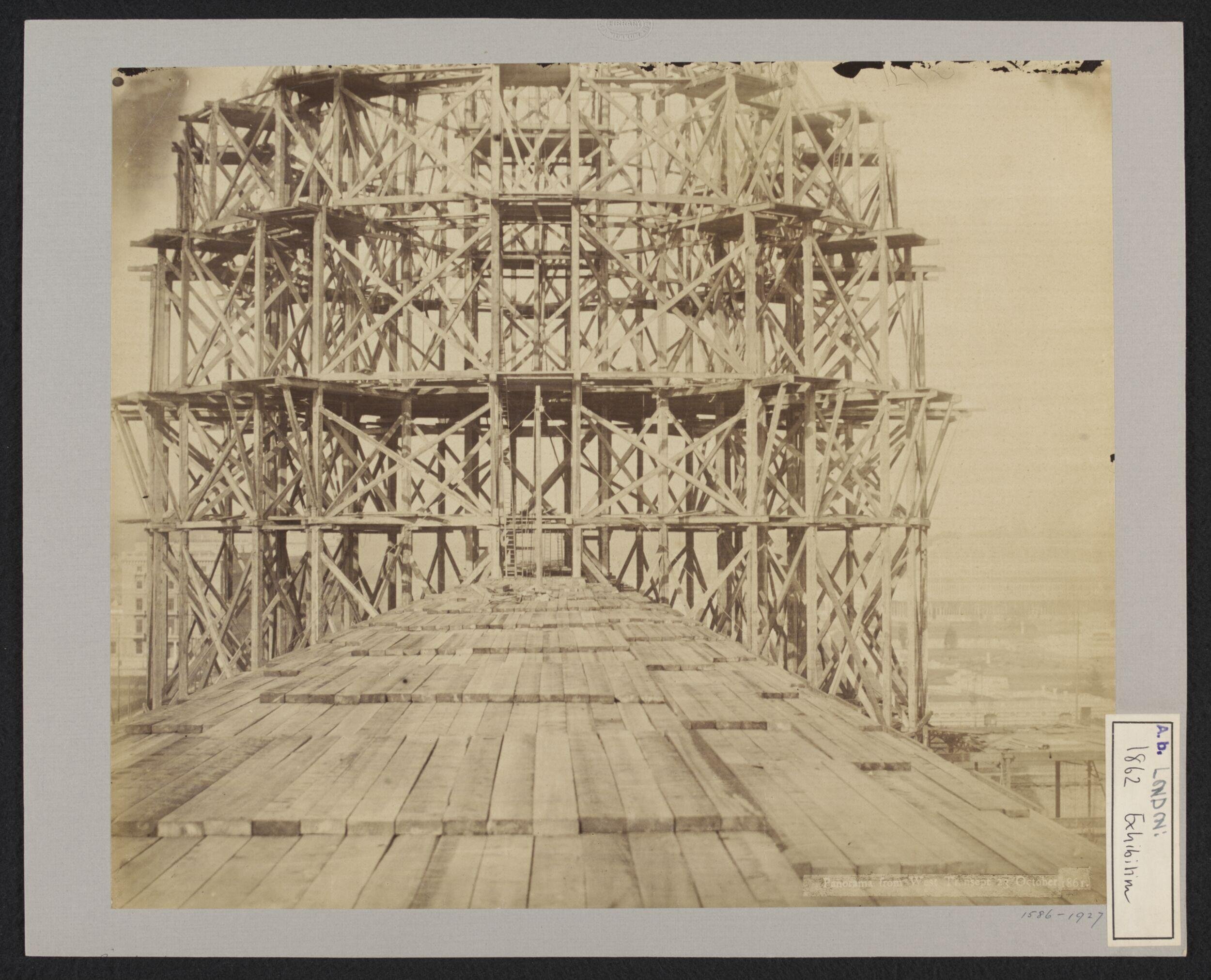 Construction of 1862 International Exhibition buildings