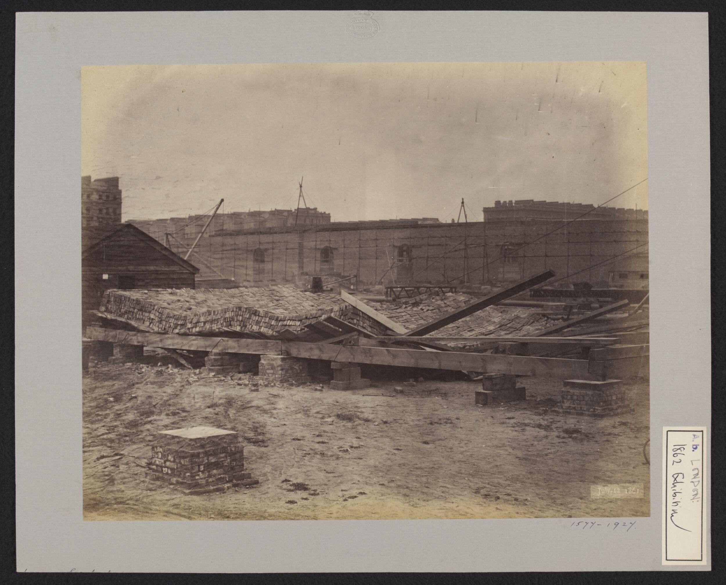 Construction of 1862 International Exhibition buildings