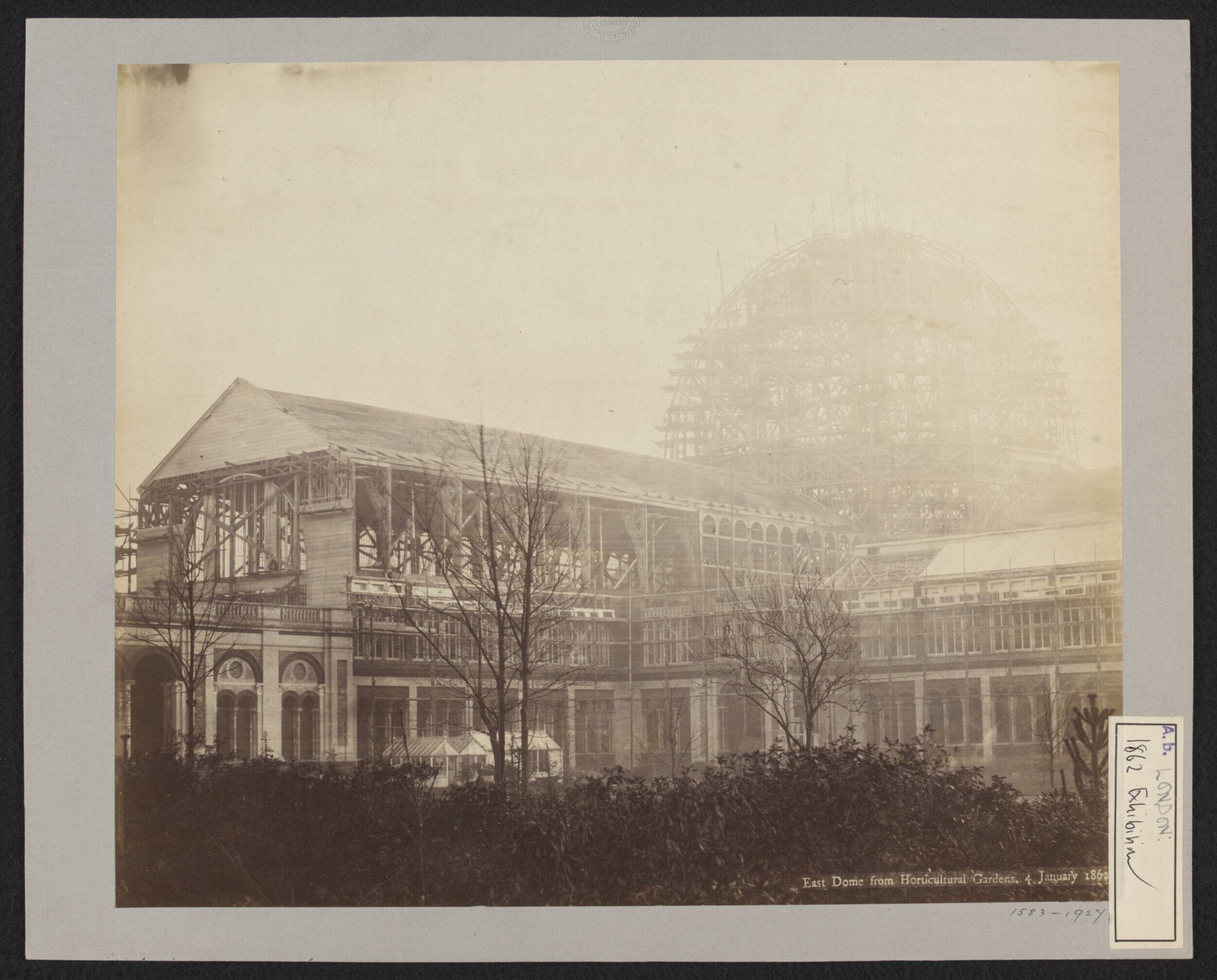 Construction of 1862 International Exhibition buildings