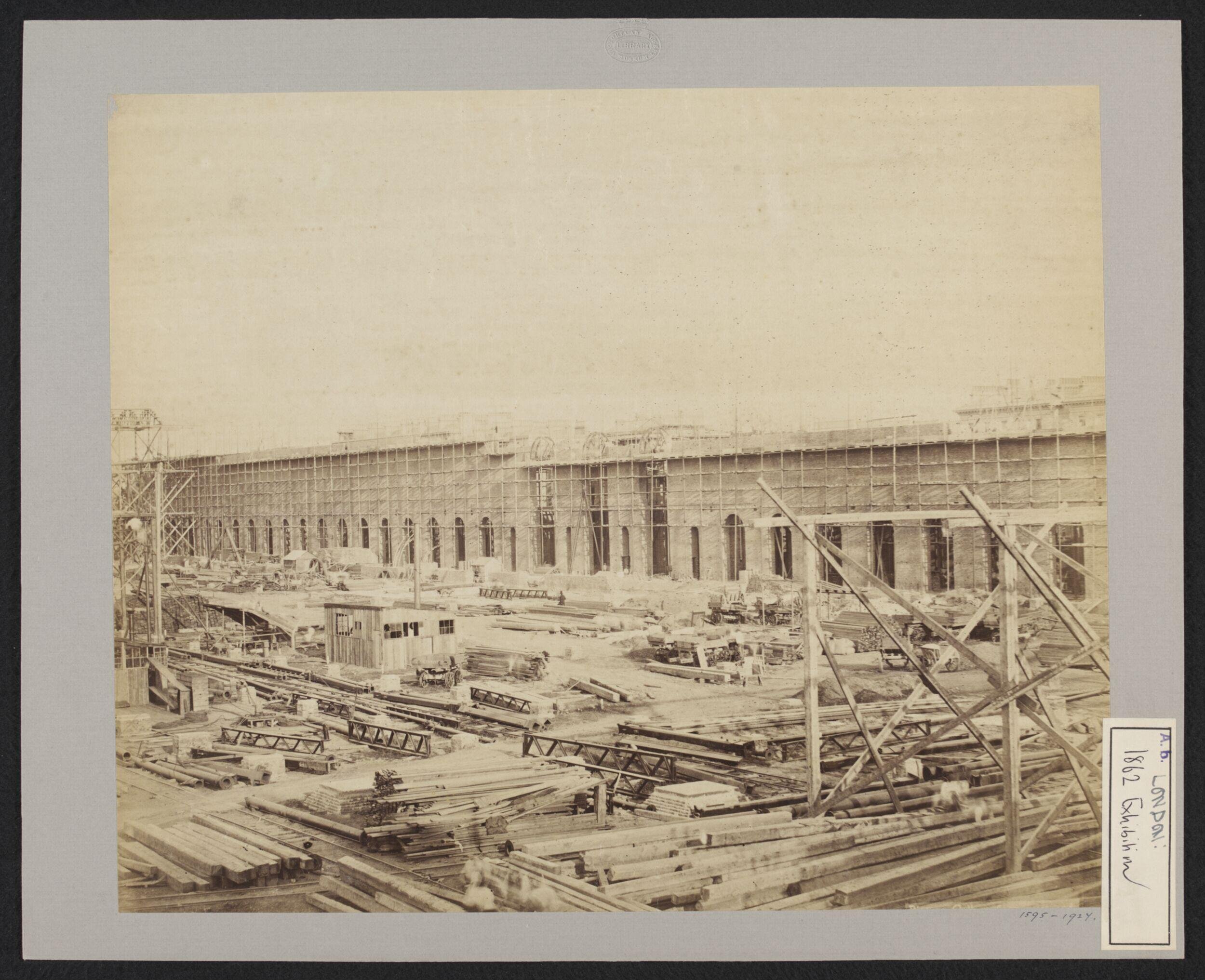 Construction of 1862 International Exhibition buildings