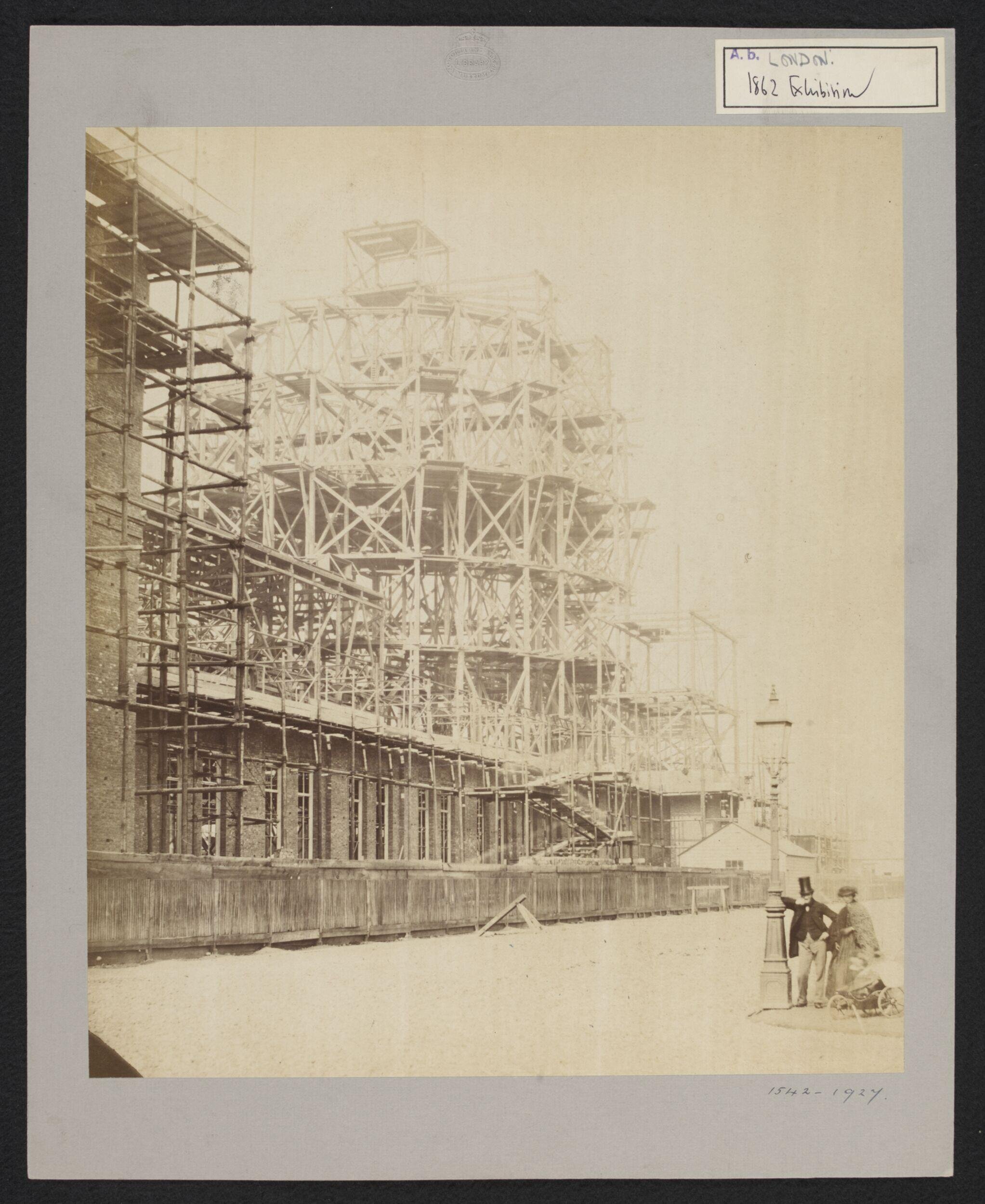 South Kensington, Construction of the central dome  1862 International Exhibition
