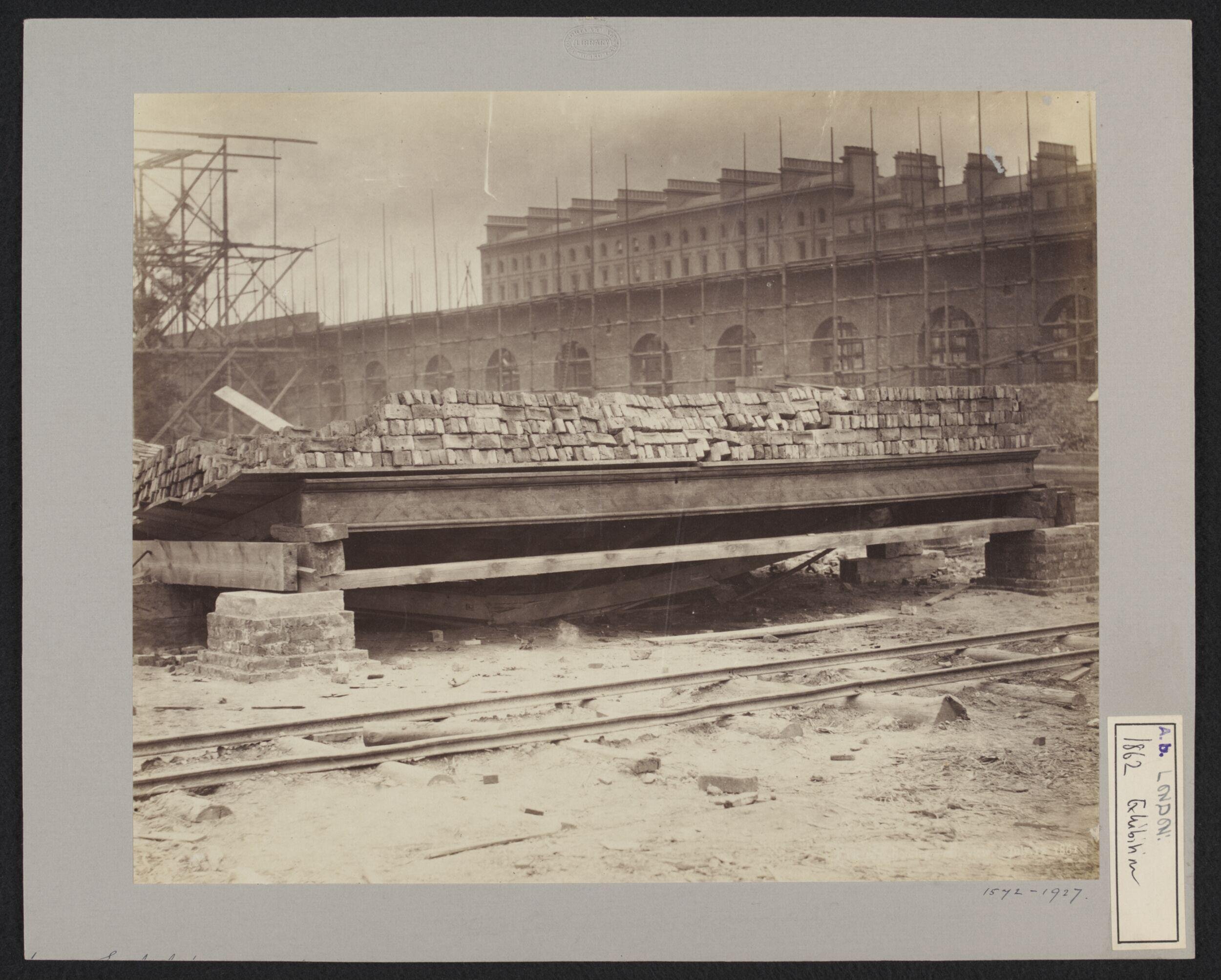 Construction of 1862 International Exhibition buildings