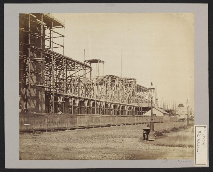 Construction of 1862 International Exhibition buildings top image