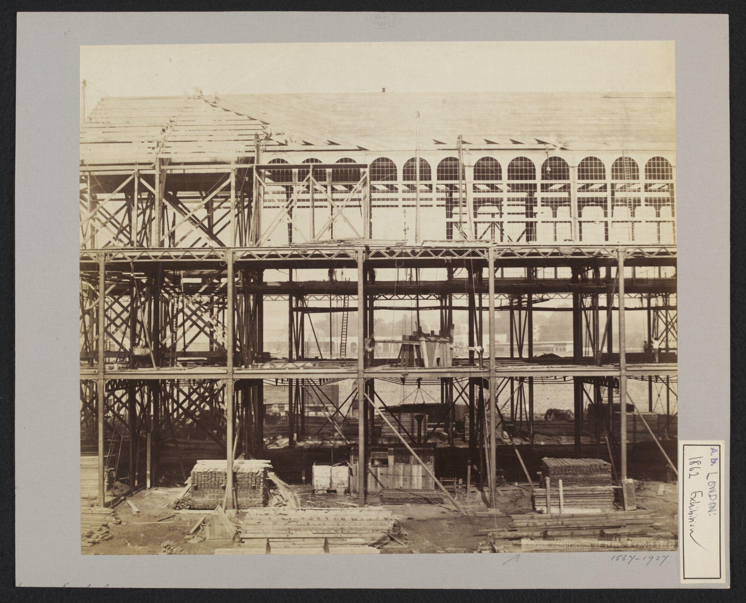 Construction of 1862 International Exhibition buildings