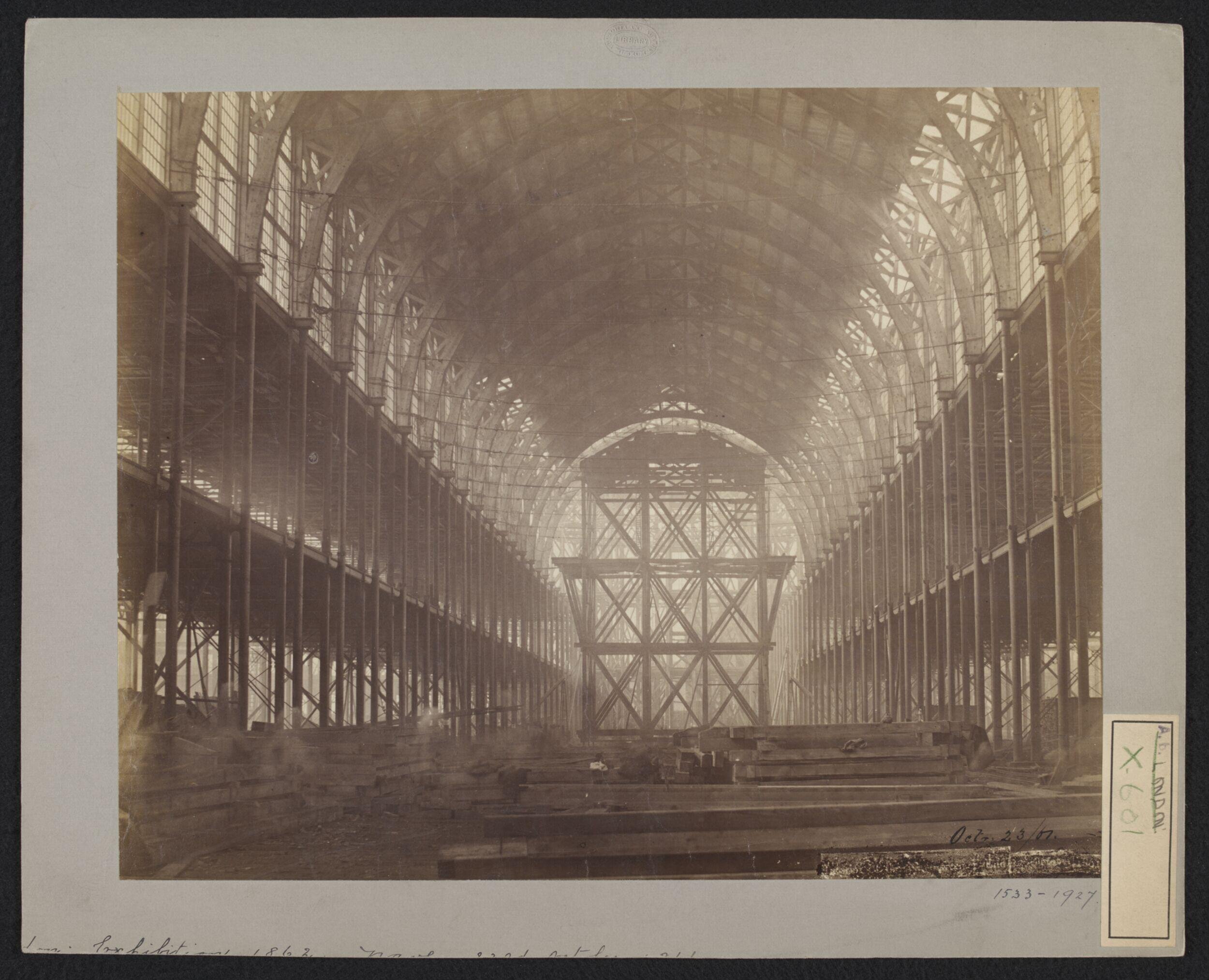 Construction of 1862 International Exhibition buildings
