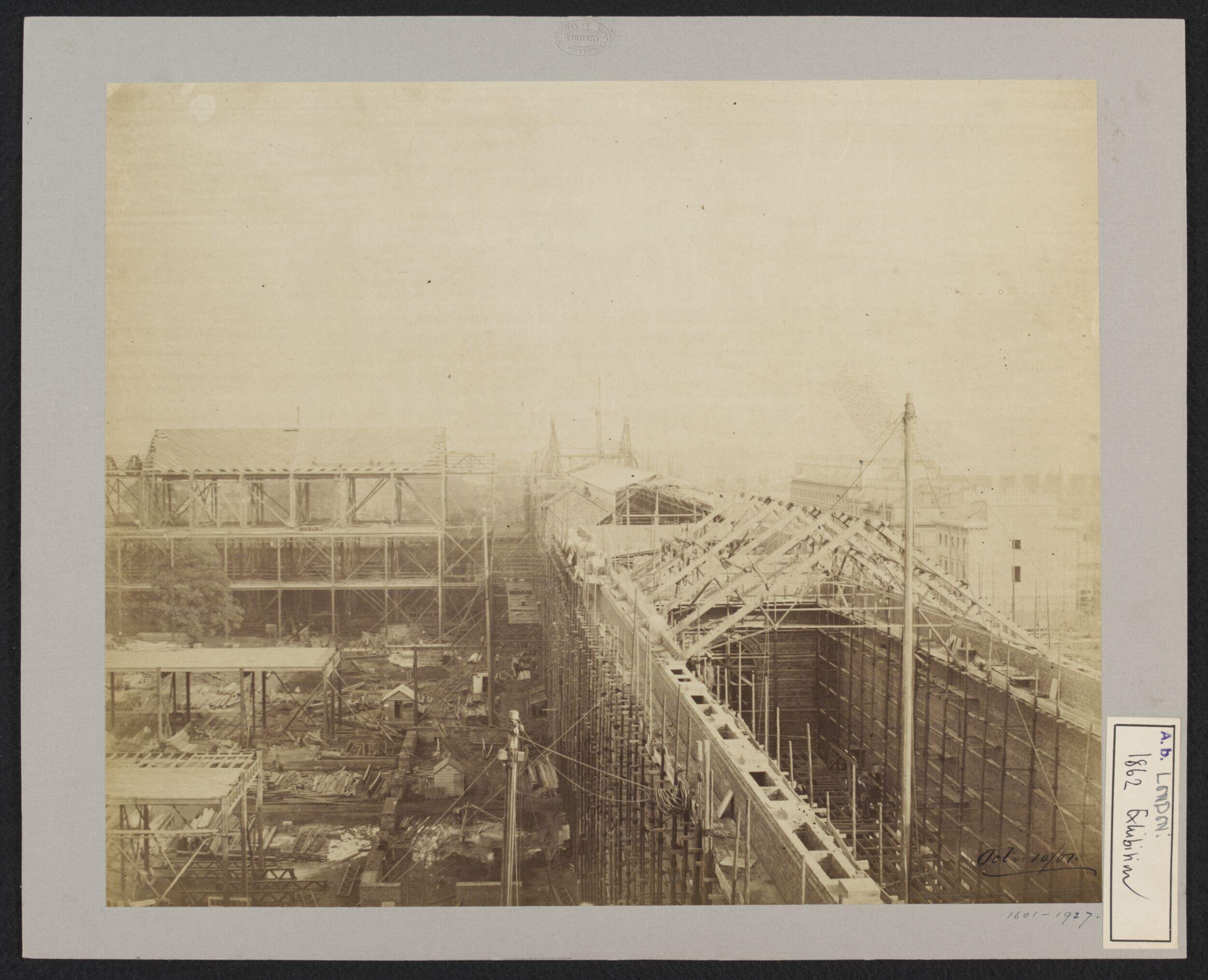 South Kensington, Construction of the 1862 International Exhibition buildings