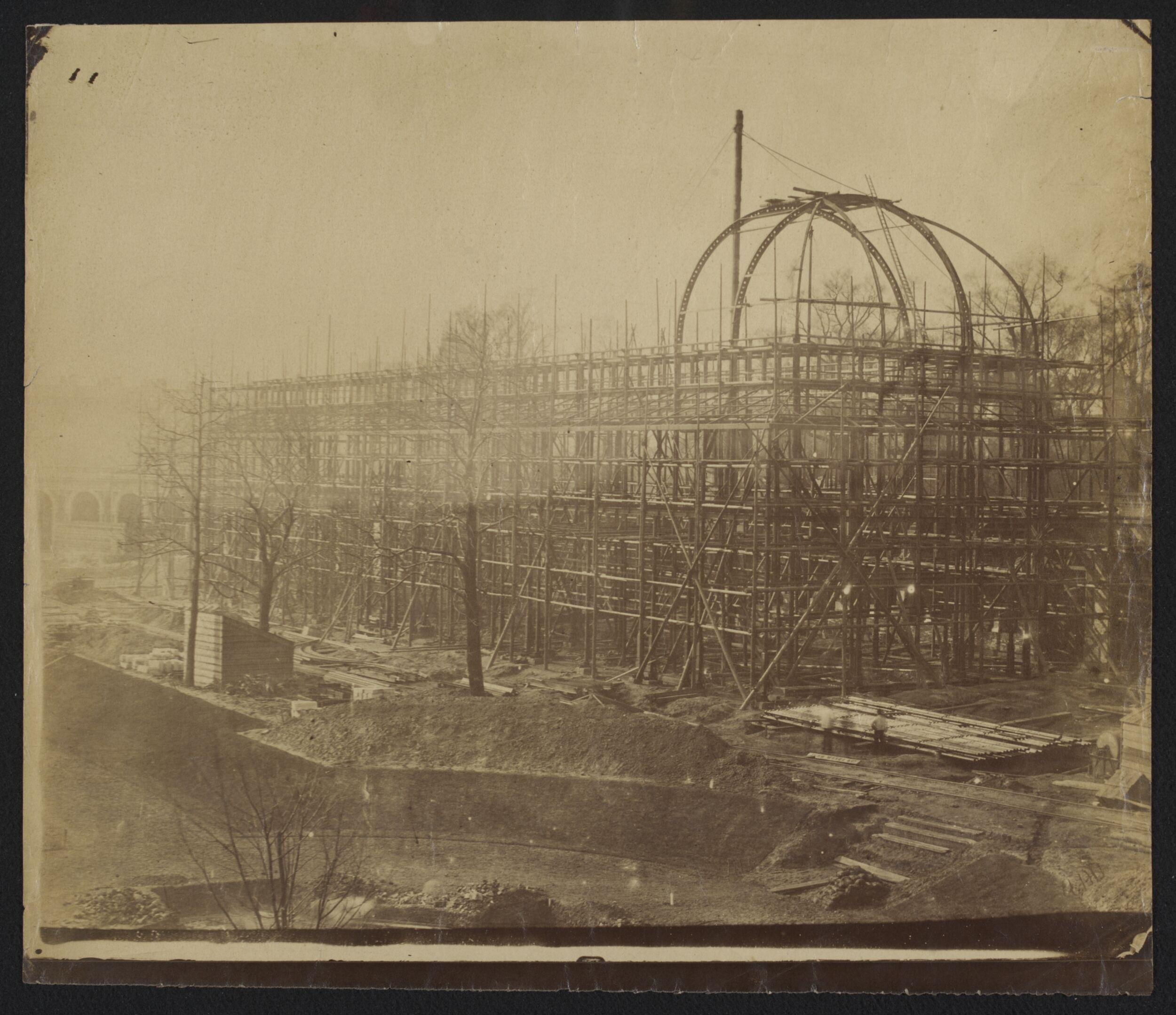 1862 International Exhibition buildings under construction