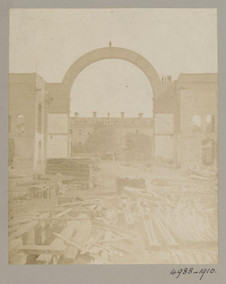 South Kensington, Arch of East Dome of 1862 Exhibition before demolition top image