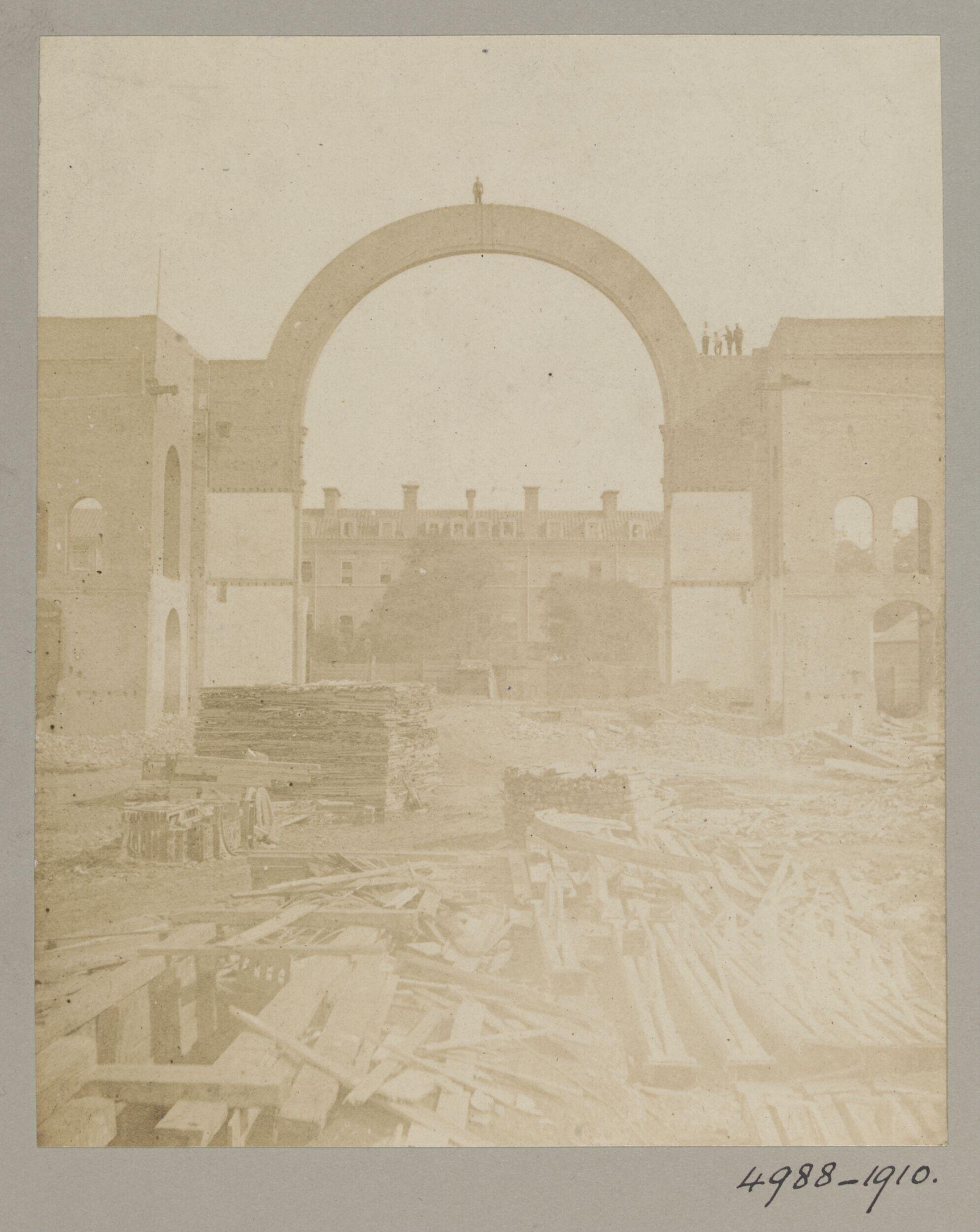 South Kensington, Arch of East Dome of 1862 Exhibition before demolition