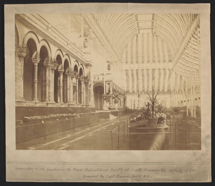 Interior view of the conservatory of the Royal Horticultural Society, 10 July 1861, designed by Captain Francis Fowke top image