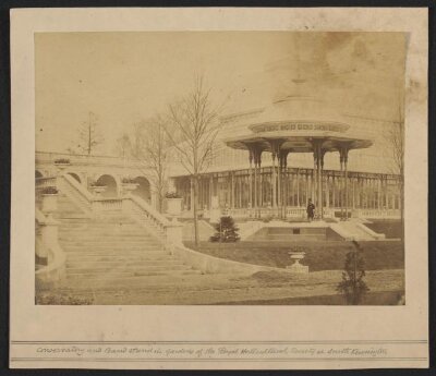 View of the conservatory and band stand, etc. in the gardens of the Royal Horticultural Society
