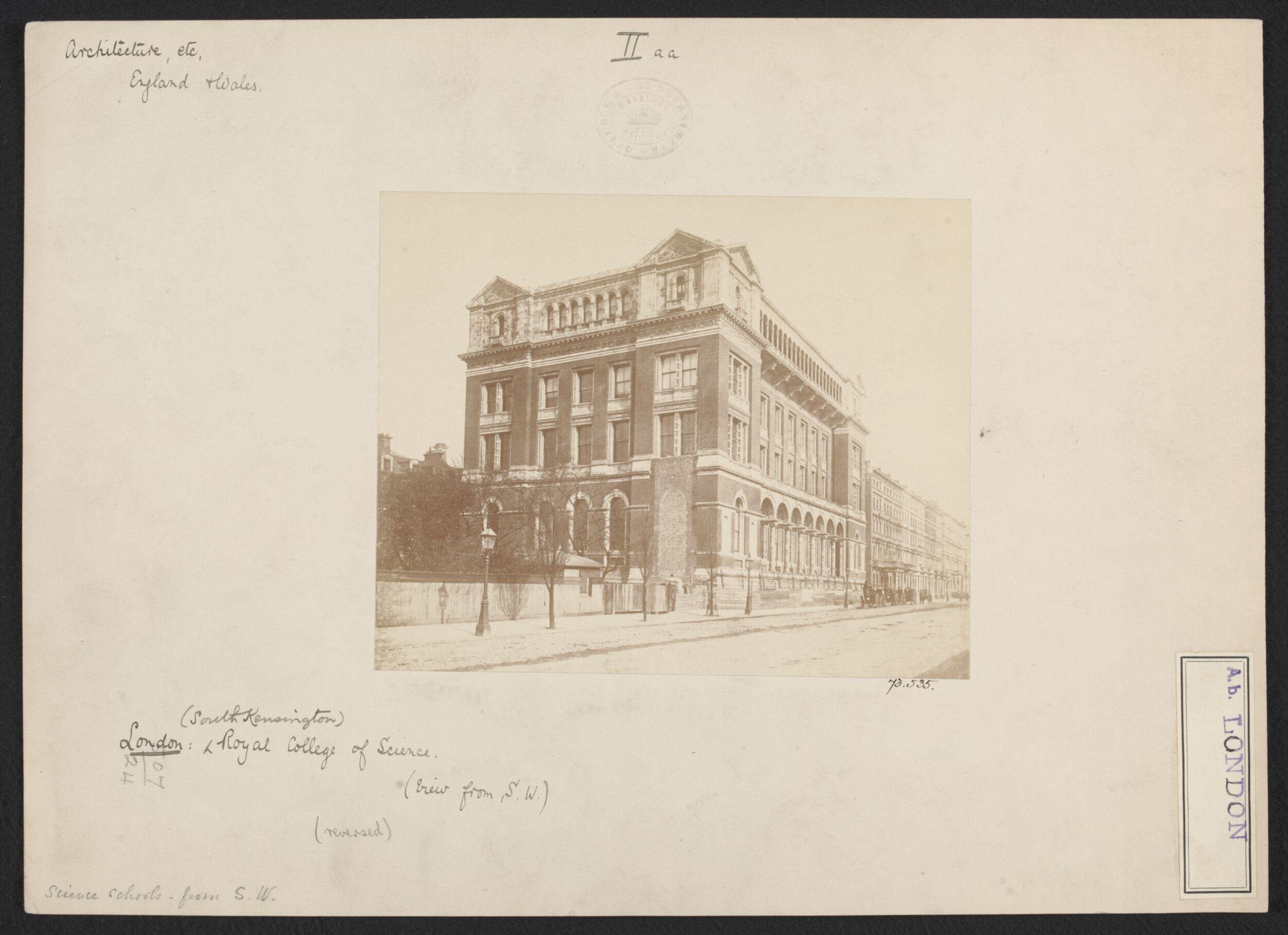 Science Schools from the SW (Exhibition Road)