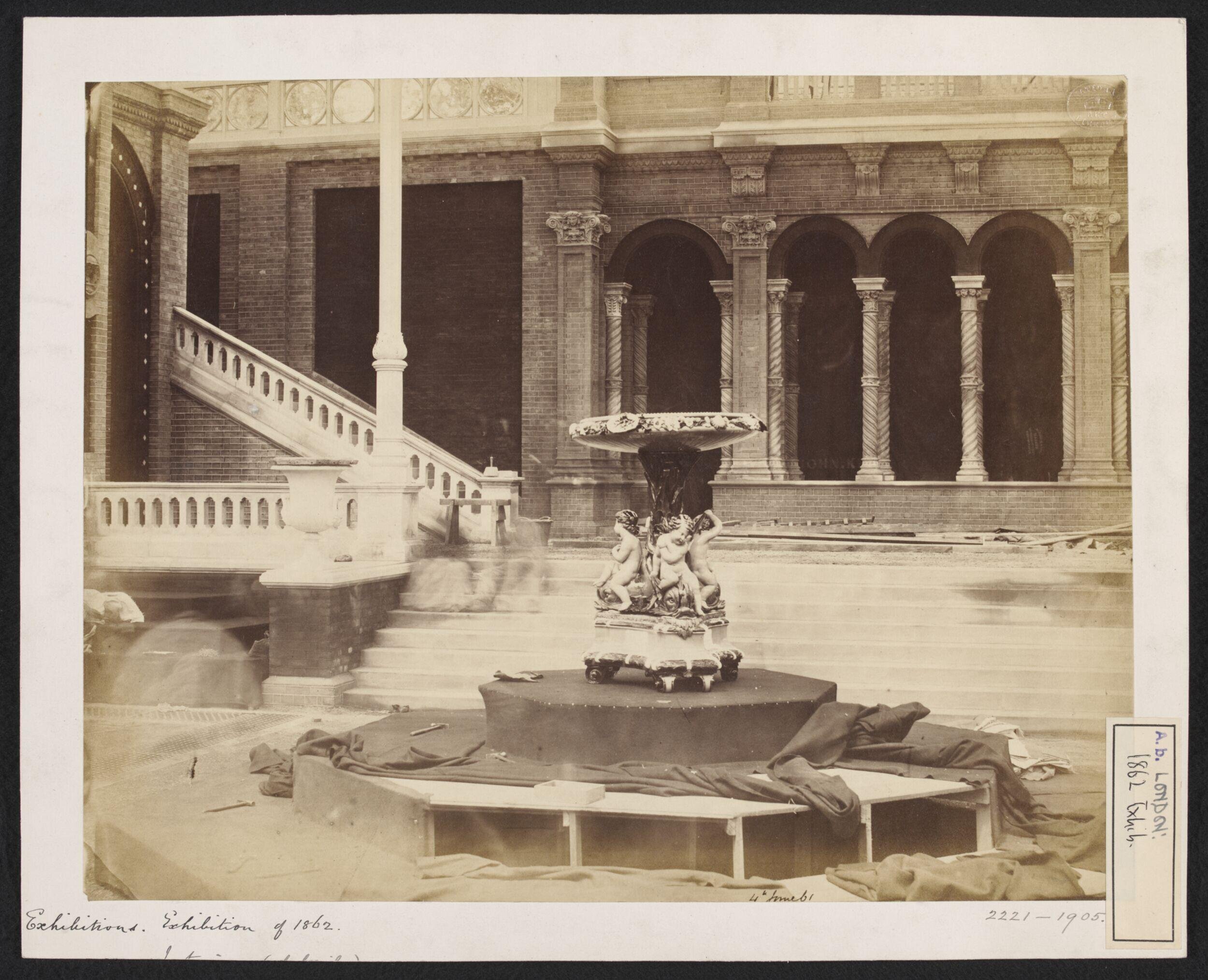 1862 International Exhibition, South Kensington, Royal Horticultural Gardens, fountain