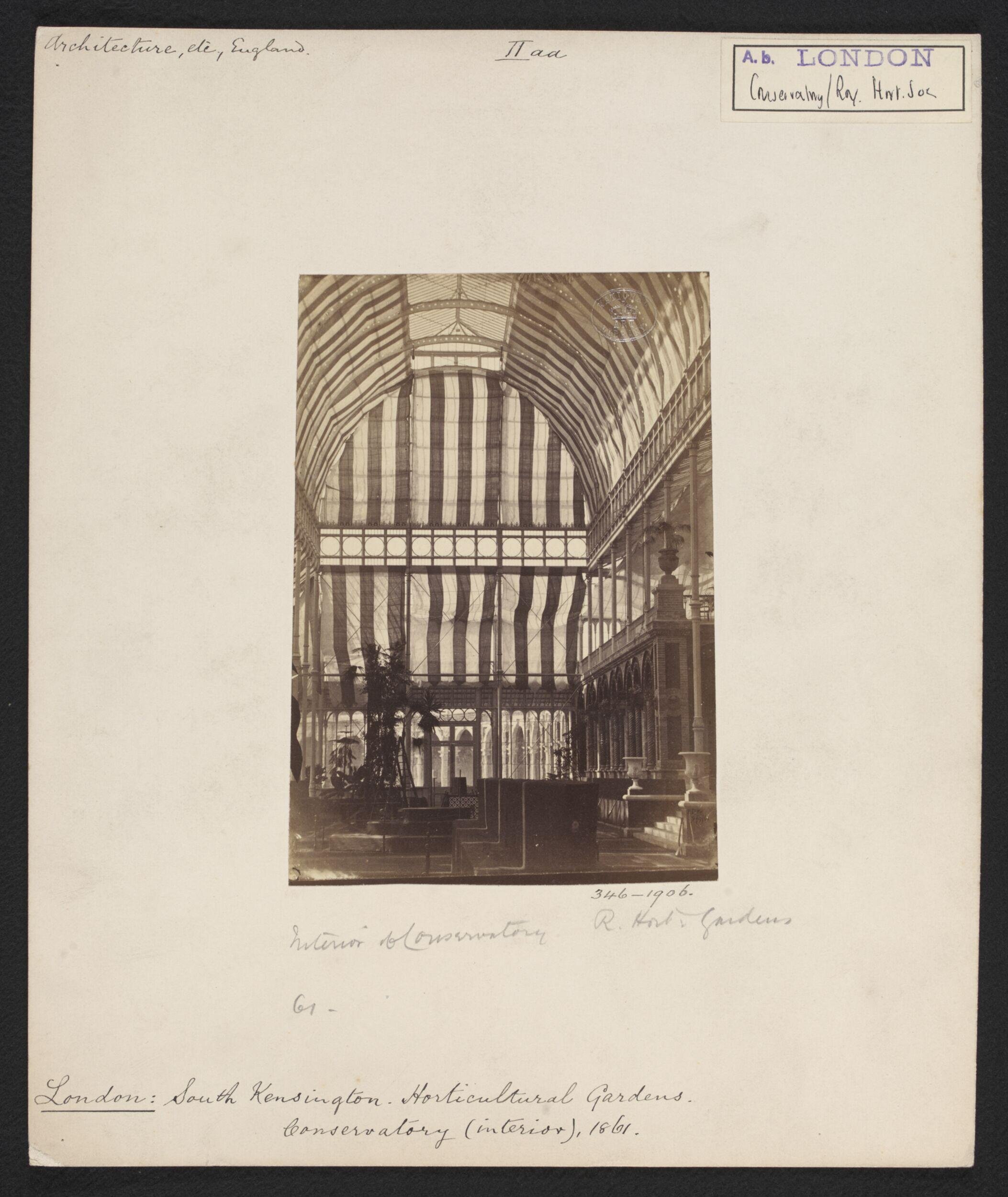 South Kensington, Royal Horticultural Gardens, Interior of Conservatory
