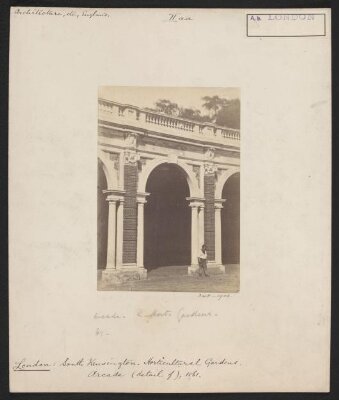 South Kensington, Royal Horticultural Gardens, Arcade (detail)