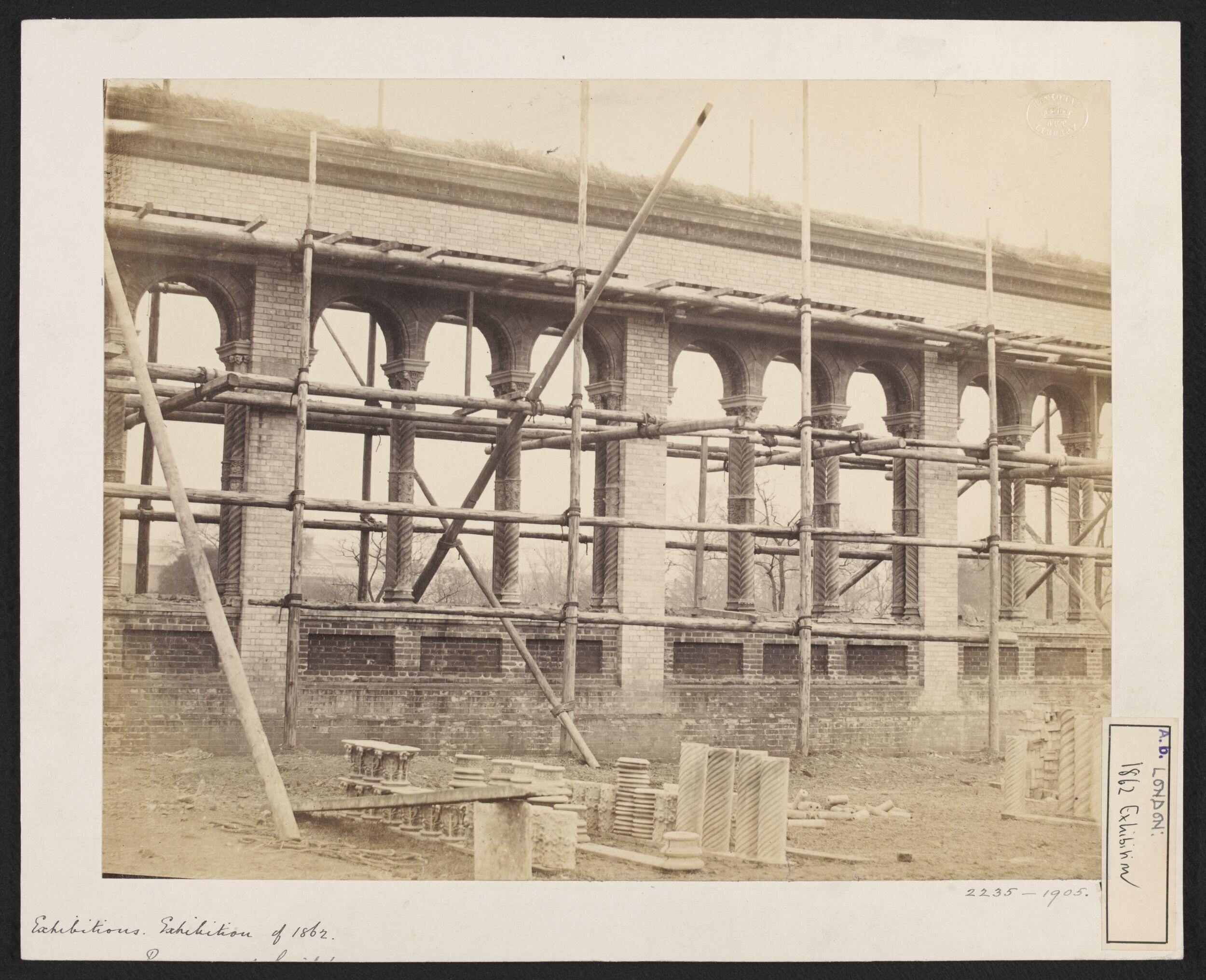 1862 International Exhibition, South Kensington, under construction