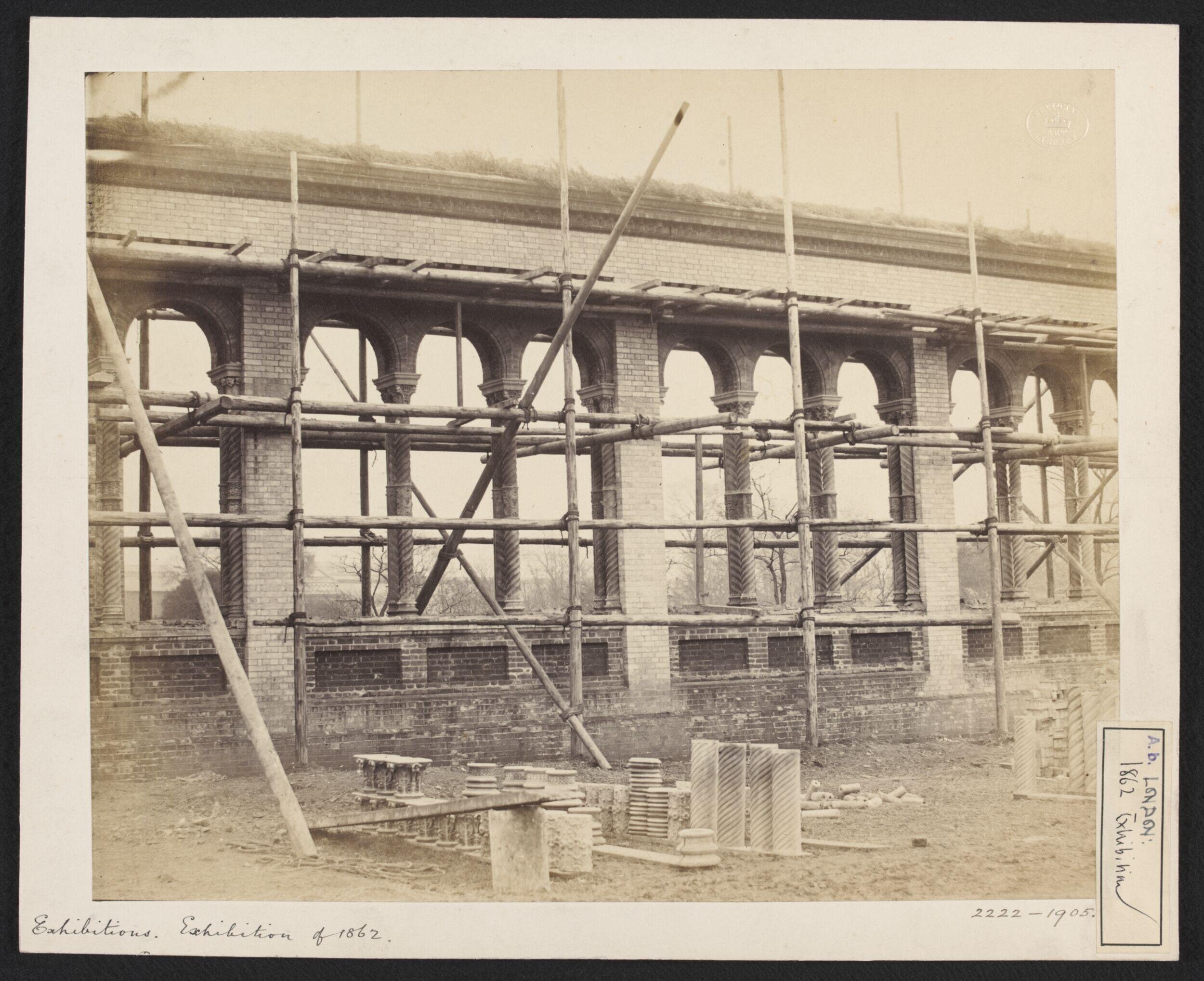 1862 International Exhibition, South Kensington, under construction