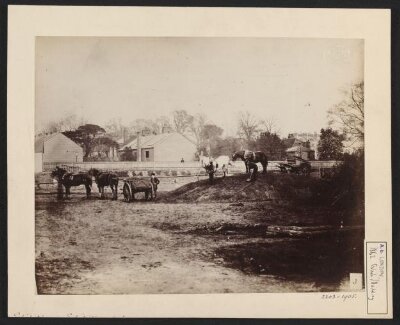 1862 International Exhibition, South Kensington, Carting gravel for concrete, 26 April 1861
