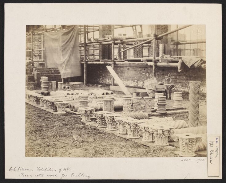 1862 International Exhibition, South Kensington, terracotta capitals for building top image
