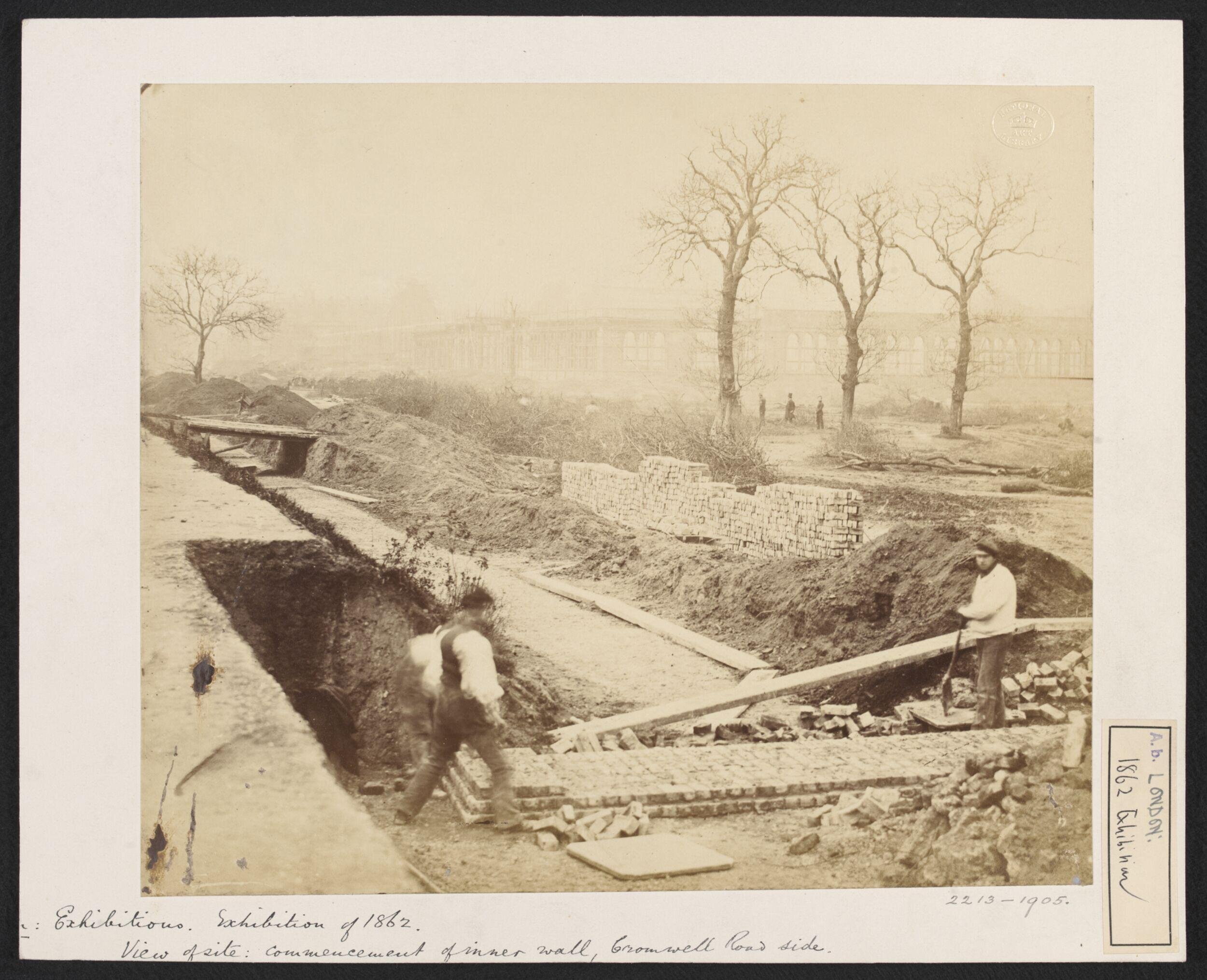 1862 International Exhibition, South Kensington, Inner wall on the Cromwell Road side