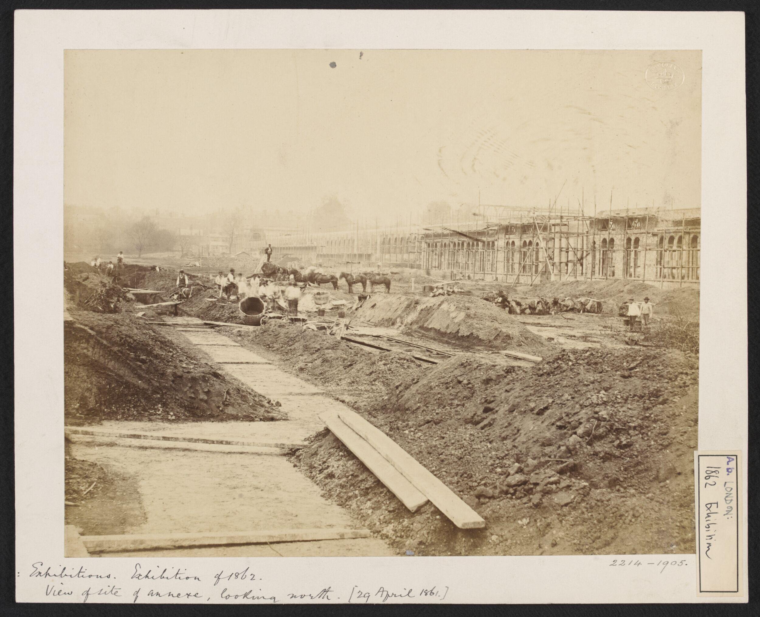1862 International Exhibition, South Kensington, Site of annexe looking north