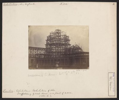 1862 International Exhibition, South Kensington, East Dome and part of nave under scaffolding