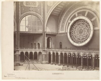 View of East Entrance, International Exhibition, South Kensington, 1862
