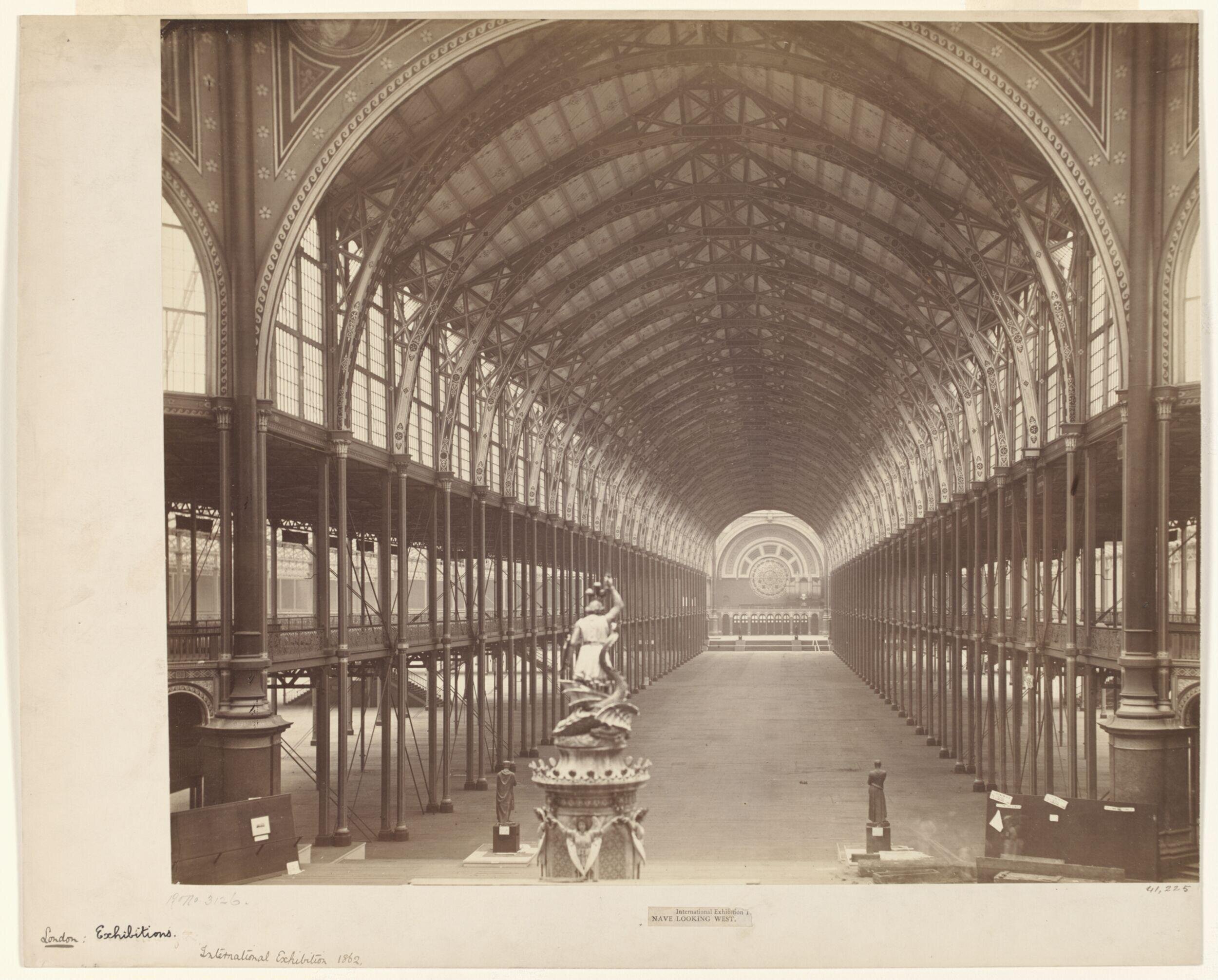 Interior view of the Nave, looking west, International Exhibition, South Kensington
