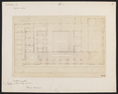 Royal College of Science:  basement floor plan, South Kensington