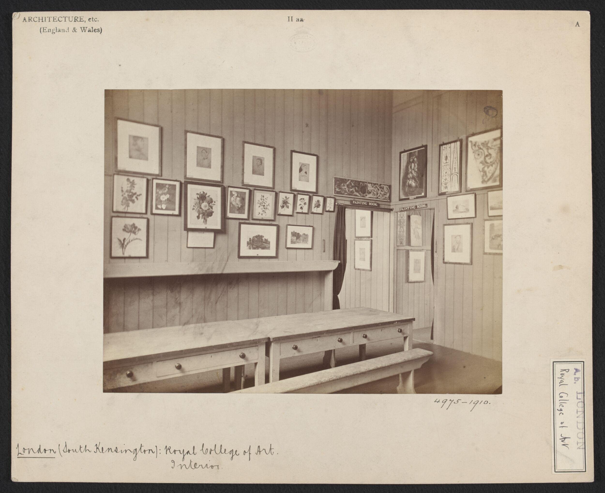 Royal College of Art interior showing painting rooms