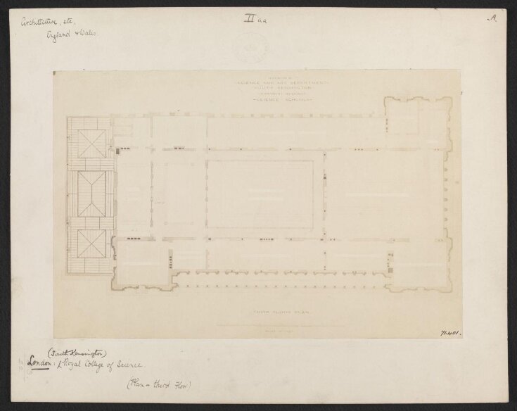 Royal College of Science: third floor plan, South Kensington top image