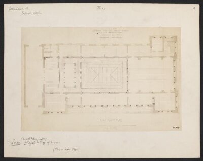 Royal College of Science:  first floor plan, South Kensington