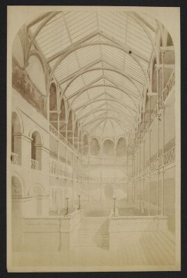 Photograph of a  design for the main atrium of Royal Scottish Museum[?], Bethnal Green Museum [?]