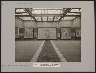 Victoria and Albert Museum, exhibition of paper casts and photographs of Byzantine mosaics from the Mosque of the Omeyyads, Damascus, as exhibited in North court