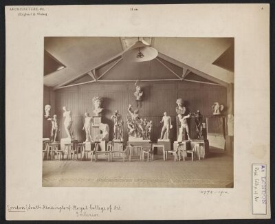 Royal College of Art interior showing plaster casts of classical sculpture