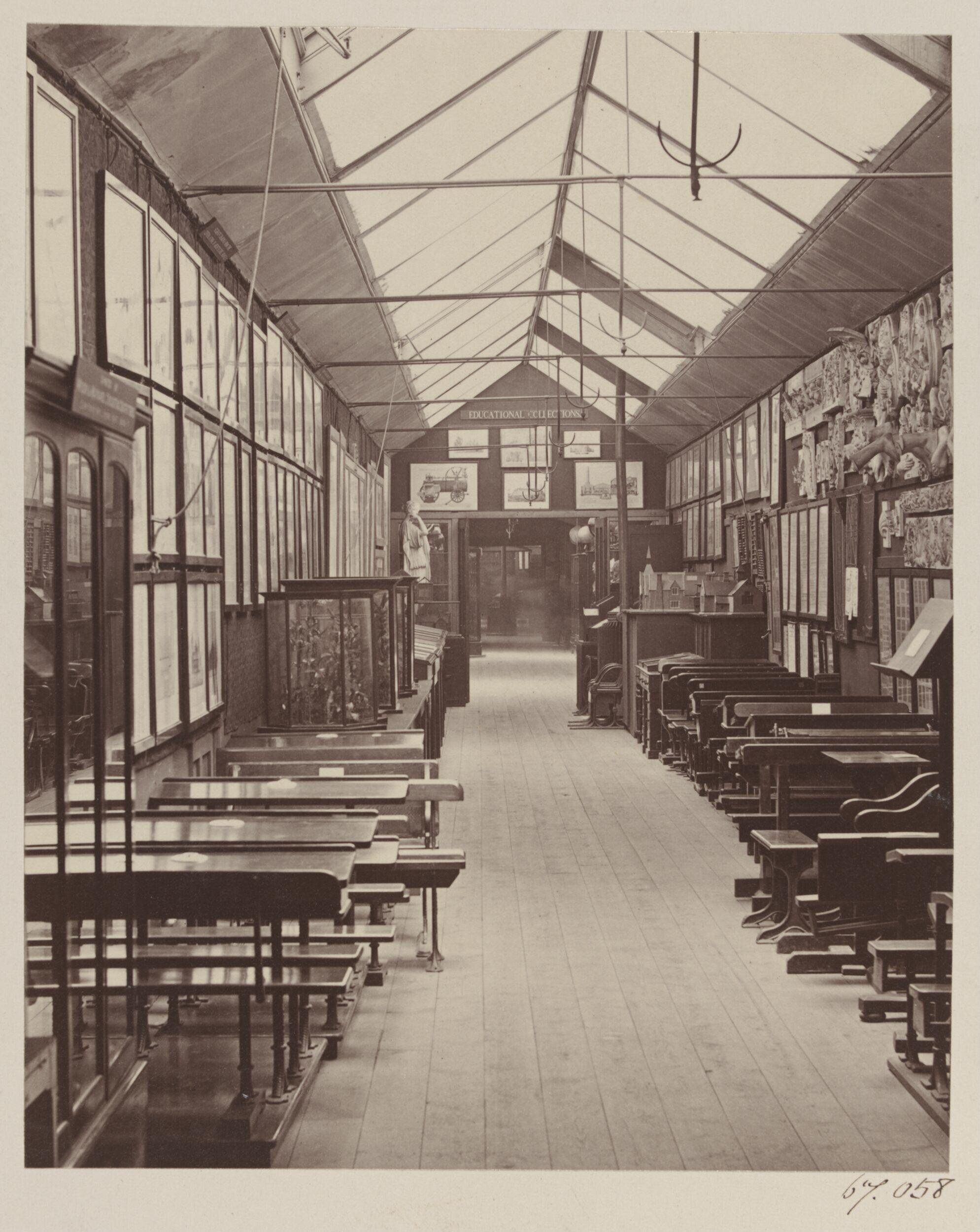 South Kensington Museum, Educational Collection(?), showing School Furniture and Apparatus