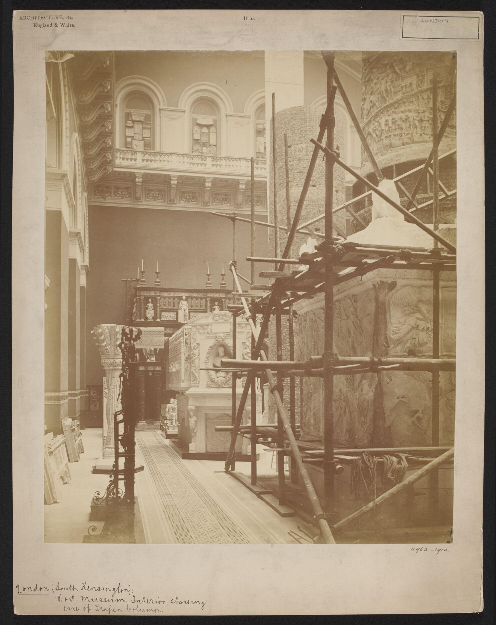 South Kensington Museum, Cast court showing construction of Trajan's column