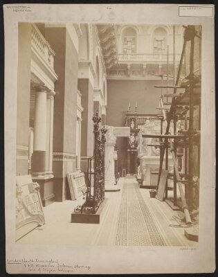South Kensington Museum, Cast Court showing construction of Trajan's column