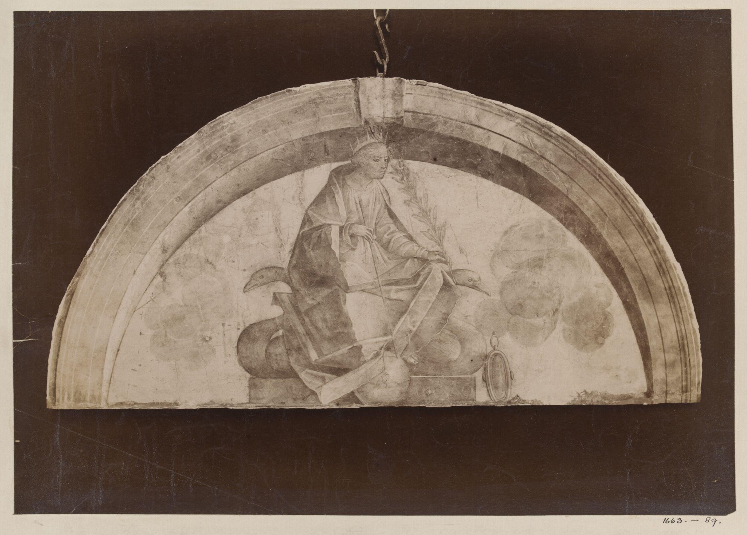 Fresco ceiling section attributed to Alessandro Pampurino, originally from Casa Maffi, Cremona, purchased from Stefano Bardini
