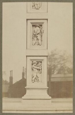 South Kensington Museum, Quadrangle:  part of terracotta detail to windows in east face of Residences building