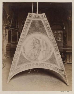Fresco ceiling section attributed to Alessandro Pampurino, originally from Casa Maffi, Cremona, purchased from Stefano Bardini