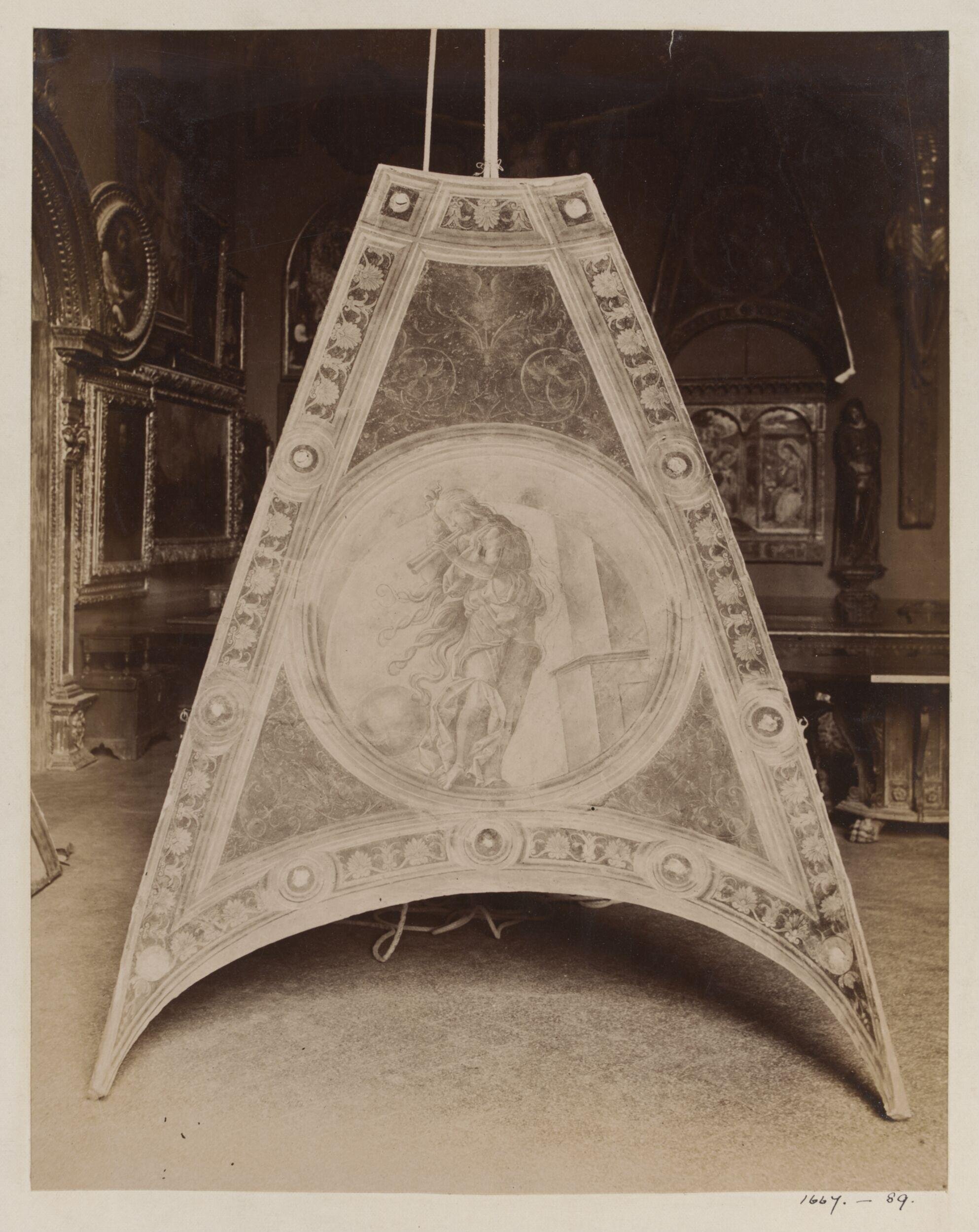 Fresco ceiling section attributed to Alessandro Pampurino, originally from Casa Maffi, Cremona, purchased from Stefano Bardini