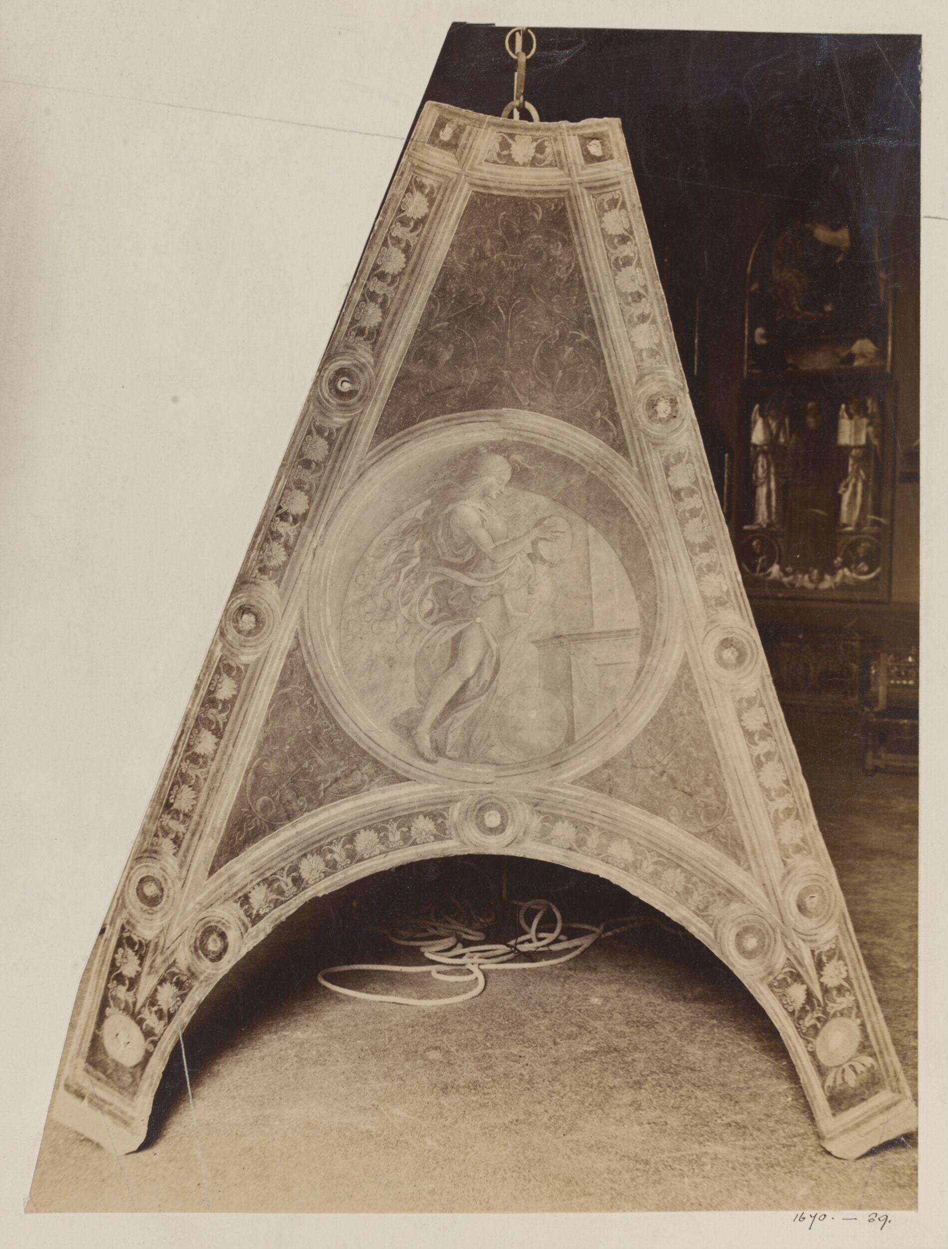 Fresco ceiling section attributed to Alessandro Pampurino, originally from Casa Maffi, Cremona, purchased from Stefano Bardini