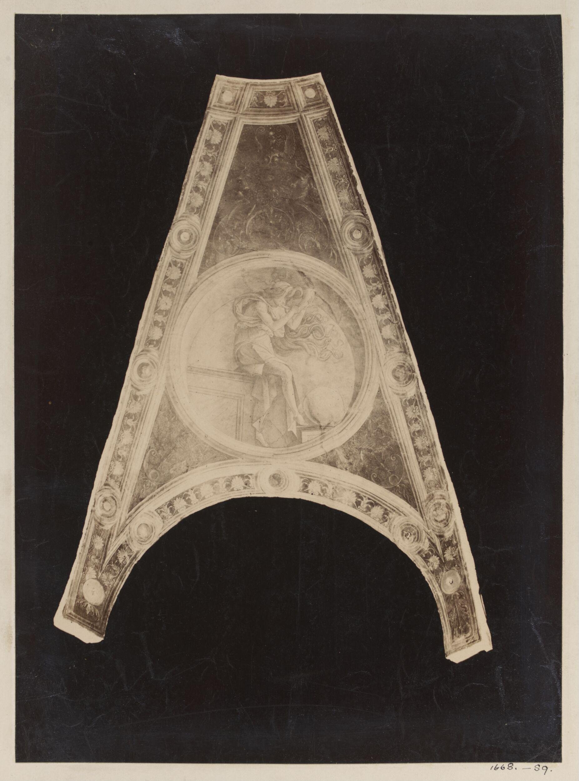 Fresco ceiling section attributed to Alessandro Pampurino, originally from Casa Maffi, Cremona, purchased from Stefano Bardini