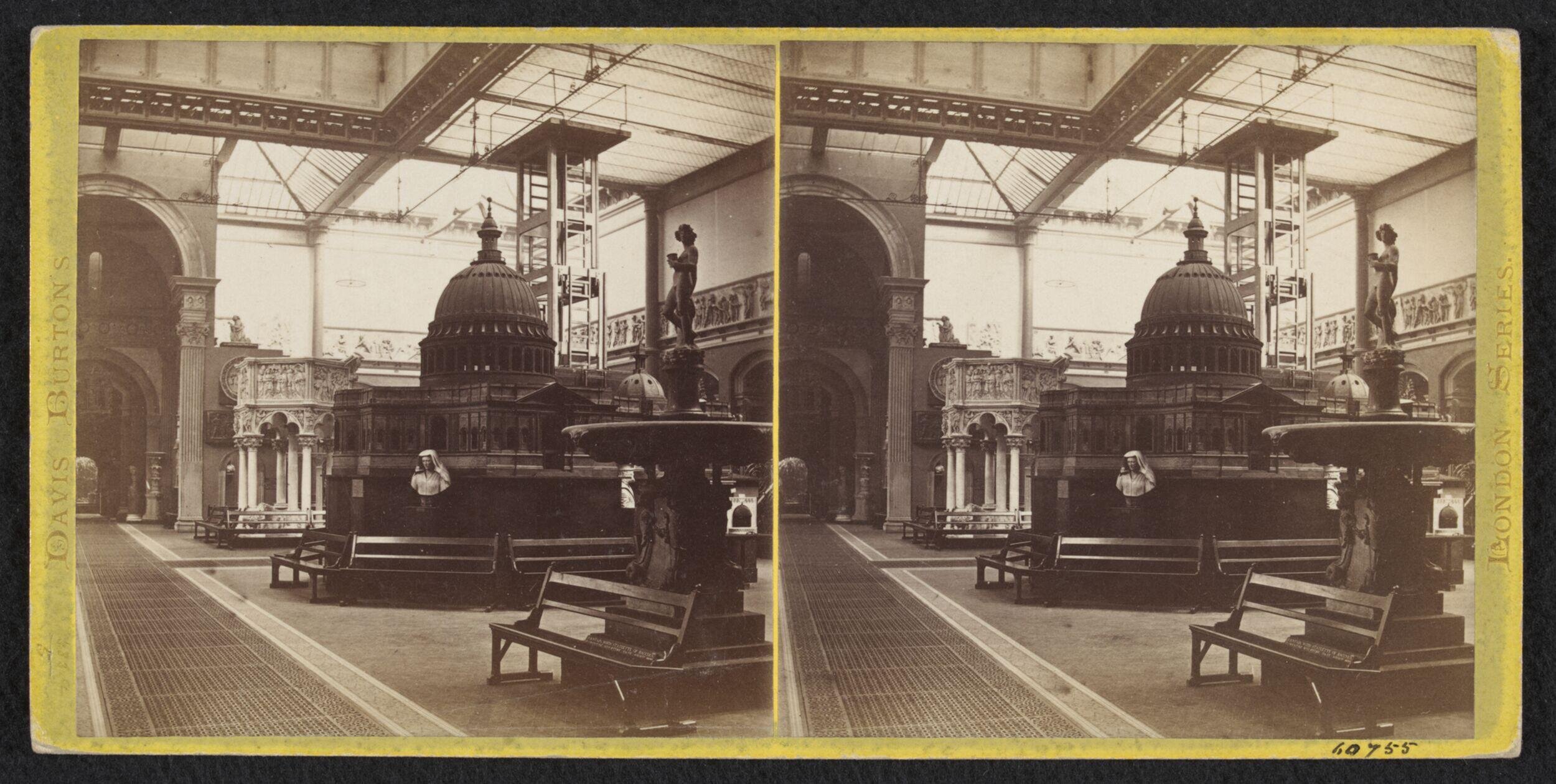 South Kensington Museum, North Court, showing casts and model of St. Paul's Cathedral