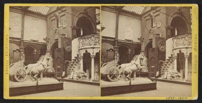 South Kensington Museum, North Court, north-west corner, showing architectural casts, view towards Pisa Cathedral pulpit